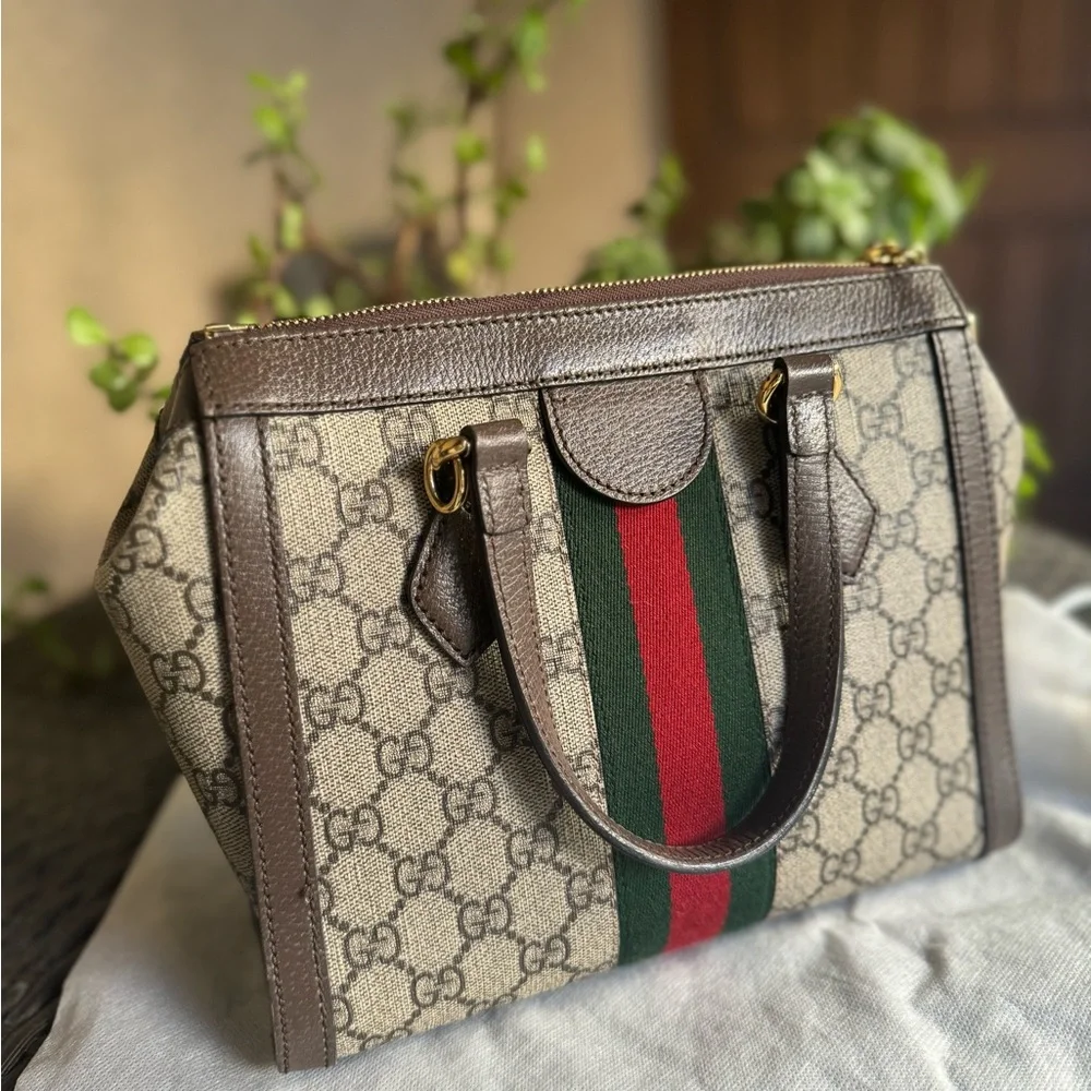 GUCCI Ophidia GG Supreme Monogram Small satchel. - Picture 3 of 13